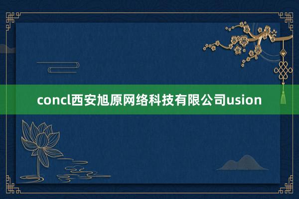 concl西安旭原网络科技有限公司usion